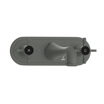 Picture of 3 Hole Basin Mixer Wall Mounted - Graphite