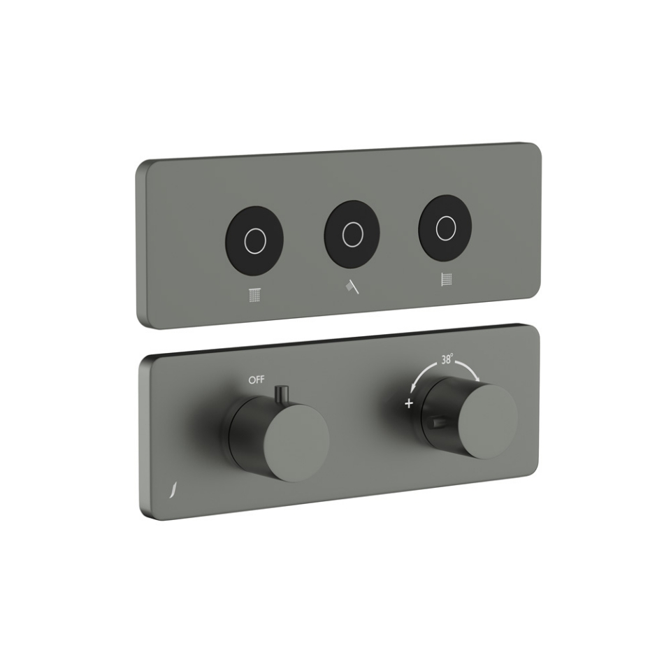 Picture of Exposed Part Kit of CLOUD Touch Shower System with 3 outlets - Graphite