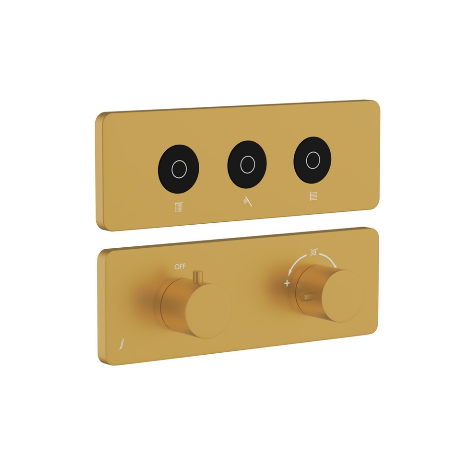 Picture of Exposed Part Kit of CLOUD Touch Shower System with 3 outlets - Gold Matt PVD