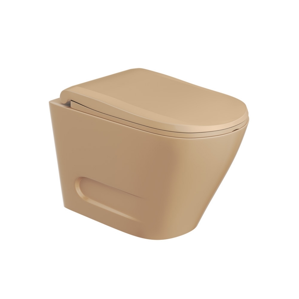 Picture of Rimless Blind Installation Wall Hung WC - Beige Matt