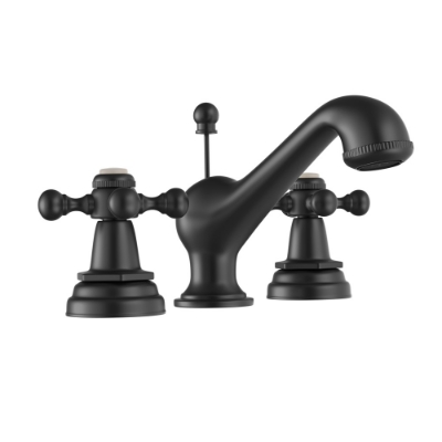 Picture of 3 hole Basin Mixer with pop-up-waste - Black Matt